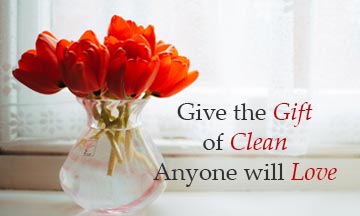 Give the Gift of Clean. Gift Certificates Are Available at Mrs Clean.